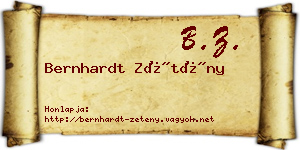 Bernhardt Zétény névjegykártya